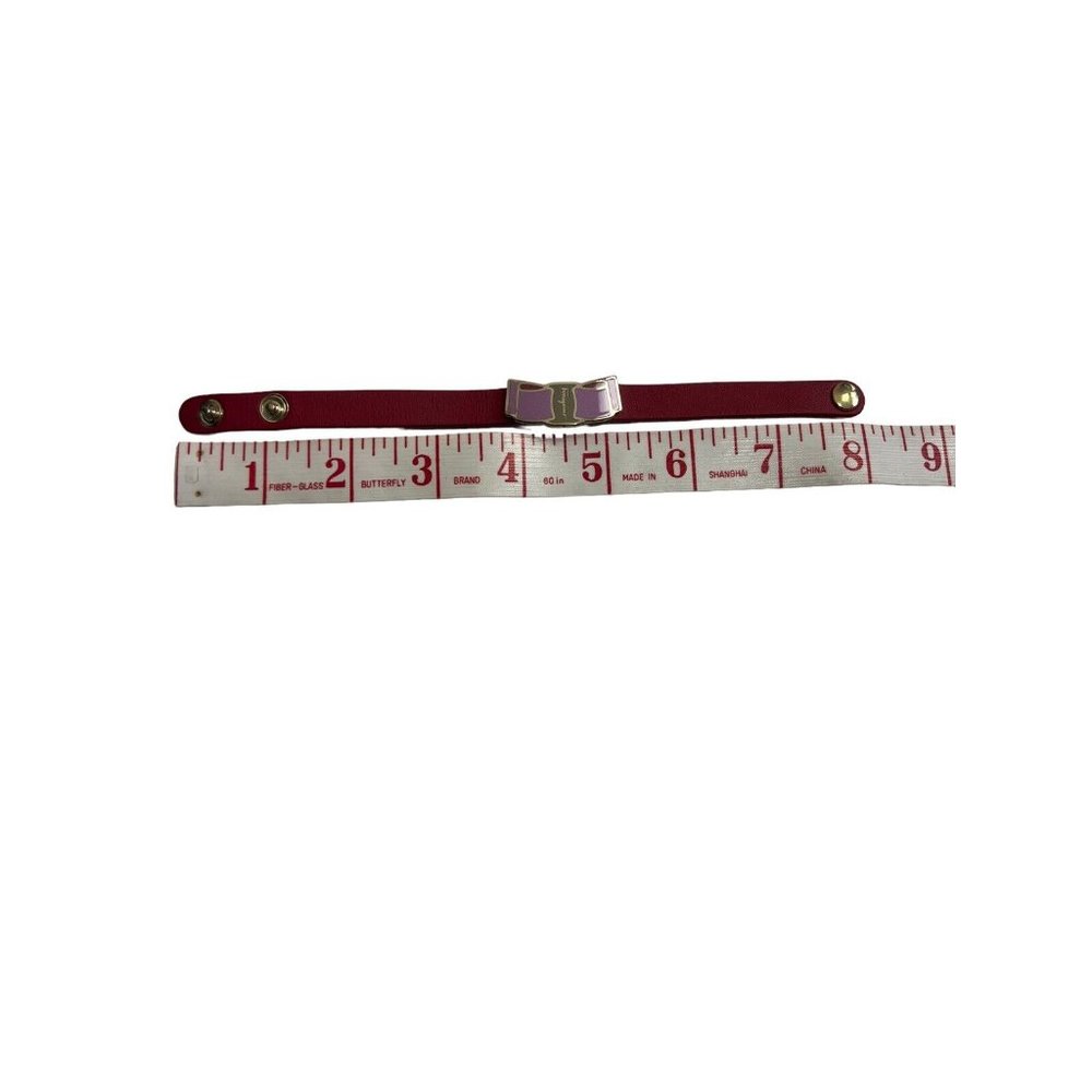 Ferragamo Red Leather  FERRAGAMO BRACELET WITH LOGO New In Box - Picture 12 of 12